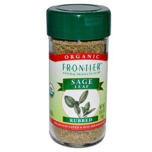 Frontier Natural Products, Organic Sage Leaf, Rubbed, 0.63 oz (18 g)