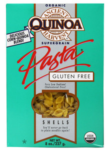 3 PACK of Ancient Harvest Quinoa Gluten Free Pasta Shells -- 8 oz