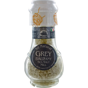 3 PACK of Drogheria & Alimentari, All Natural Grey Brittany Sea Salt Mill, 2.47 oz (70 g)