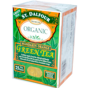 St. Dalfour, Organic, Green Tea, Mandarin Orange, 25 Tea Bags, 1.75 oz (50 g)