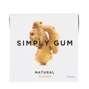 3 PACK OF Simply Gum, Gum, Natural Ginger, 15 Pieces