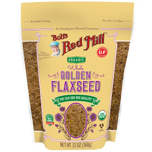 3 PACK of Bobs Red Mill Organic Golden Flaxseed -- 13 oz