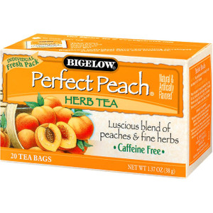 3 PACK of Bigelow Tea Herbal Tea Caffeine Free Perfect Peach -- 20 Tea Bags