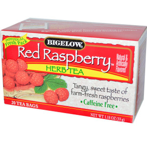 3 PACK of Bigelow Tea Herbal Tea Caffeine Free Red Raspberry -- 20 Tea Bags