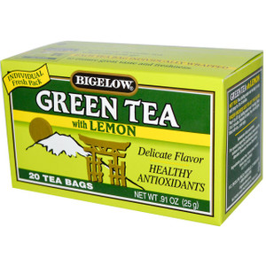 3 PACK of Bigelow Tea Green Tea Lemon -- 20 Tea Bags