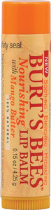 3 PACK of Burts Bees 100% Natural Lip Balm Mango Butter with Beeswax & Fruit Extracts -- 0.15 oz