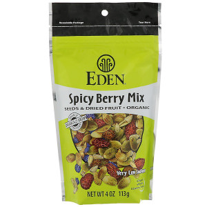Eden Foods, Organic, Seeds & Dried Fruit, Spicy Berry Mix, 4 oz (113 g)