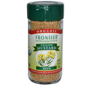 3 PACK of Frontier Co-Op Organic Yellow Mustard Seed -- 3.05 oz