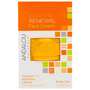 Andalou Naturals, Renewal Cream, Probiotic + C, Single Use, .14 oz (4 g)