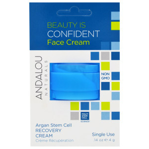 Andalou Naturals, Argan Stem Cell, Recovery Cream, Single Use, .14 oz (4 g)