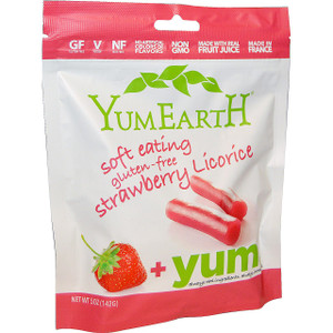 3 PACK OF YumEarth, Organic Licorice, Strawberry, 5 oz (142 g)