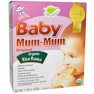 3 PACK of Hot Kid, Baby Mum-Mum, Organic Rice Rusks, 24 Rusks, 1.76 oz (50 g)