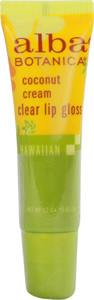 Alba, Botanica Hawaiian Clear Lip Gloss,  Coconut Cream - 0.42 oz