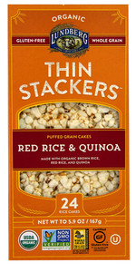 3 PACK of Lundberg Organic Thin Stackers Rice Cakes Red Rice & Quinoa -- 5.9 oz