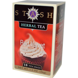 Stash Tea, Herbal Tea, Red Velvet, Caffeine Free, 18 Tea Bags, 1.2 oz (36 g)