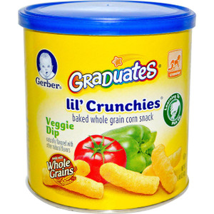 3 PACK of Gerber, Lil' Crunchies, Crawler, 8+ Months, Veggie Dip, 1.48 oz (42 g)