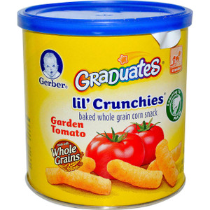 3 PACK of Gerber, Lil' Crunchies, Crawler, 8+ Months, Garden Tomato, 1.48 oz (42 g)