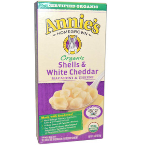 Annies Homegrown, Macaroni & Cheese, Shells and White Cheddar, Organic, 6 oz (170 g) (Discontinued Item)