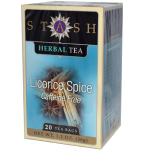 3 PACK OF Stash Tea, Herbal Tea, Licorice Spice, Caffeine Free, 20 Tea Bags, 1.2 oz (36 g)