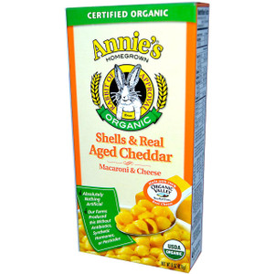 3 PACK of Annies Homegrown Organic Shells & Real Aged Cheddar Macaroni & Cheese -- 6 oz