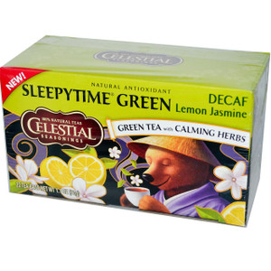 3 PACK of Celestial Seasonings, Sleepytime Green Lemon Jasmine, Decaf, 20 Tea Bags, 1.1 oz (31 g)