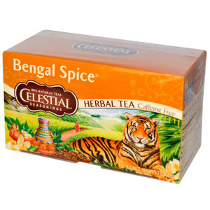 3 PACK of Celestial Seasonings, Herbal Tea, Bengal Spice, Caffeine Free, 20 Tea Bags, 1.7 oz (47 g)