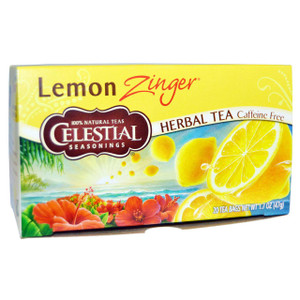 3 PACK of Celestial Seasonings, Herbal Tea, Caffeine Free, Lemon Zinger, 20 Tea Bags, 1.7 oz (47 g)