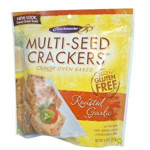 Crunchmaster, Multi-Seed Crackers, Roasted Garlic, 4.5 oz (127 g)