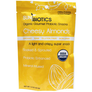 3 PACK of Windy City Organics SunBiotics Organic Almonds Cheesy -- 1.5 oz