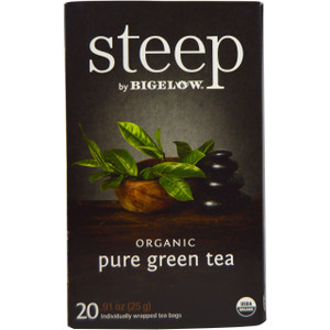 Bigelow, Steep, Organic Pure Green Tea, 20 Tea Bags, 0.91 oz (25 g)