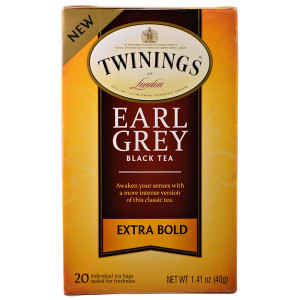 3 PACK OF Twinings, Black Tea, Earl Grey, Extra Bold, 20 Tea Bags - 1.41 oz (40 g)
