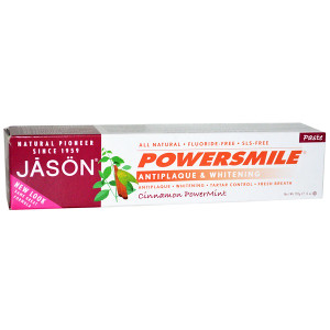 Jason Natural, Powersmile, Antiplaque & Whitening Toothpaste, Cinnamon PowerMint, 6 oz (170 g)