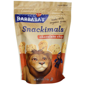 Barbaras Bakery, Snackimals, Animal Cookies, Chocolate Chip, 7.5 oz (213 g)