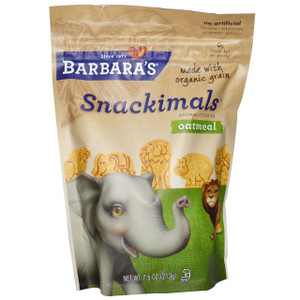 Barbaras Bakery, Snackimals Animal Cookies, Oatmeal, 7.5 oz (213 g)
