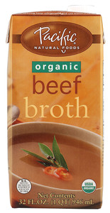 3 PACK of Pacific Foods Organic Broth Beef -- 32 fl oz