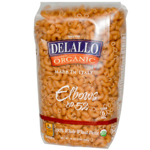 3 PACK of Delallo Organic Elbows No. 52 Pasta -- 1 lb