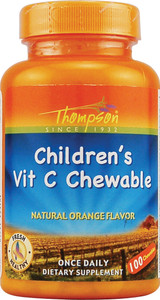 3 PACK of Thompson Childrens Vitamin C Chewable Orange -- 100 Chewables