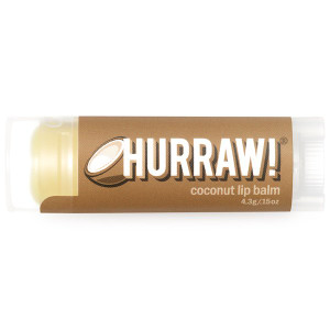 3 PACK of Hurraw! Balm, Lip Balm, Coconut, .15 oz (4.3 g)
