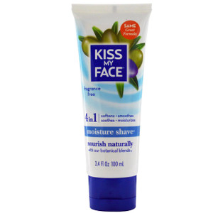 Kiss My Face, 4 in 1 Moisture Shave, Fragrance Free, 3.4 fl oz (100 ml)