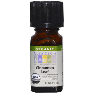 Aura Cacia, Organic, Cinnamon Leaf, .25 fl oz (7.4 ml)