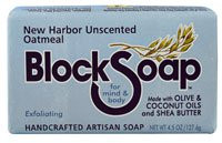 3 PACK of Block Soap Bar New Harbor Unscented Oatmeal -- 4.5 oz