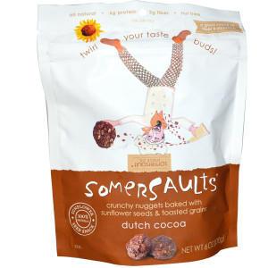 Somersaults, Sunflower Seed Crunchy Bites, Dutch Cocoa, 6 oz (170 g)