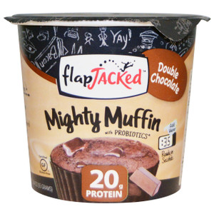 3 PACK of FlapJacked, Mighty Muffin with Probiotics, Double Chocolate, 1.94 oz (55 g)