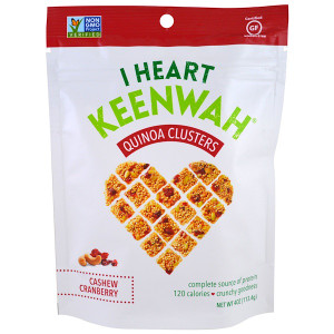I Heart Keenwah, Quinoa Clusters, Cashew Cranberry, 4 oz (113.4 g)