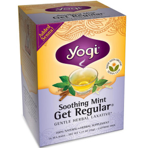Yogi Tea, Get Regular, Soothing Mint, Caffeine Free, 16 Tea Bags, 1.27 oz (36 g)