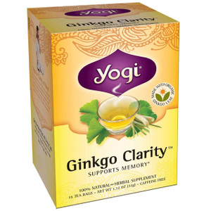 Yogi Tea, Ginkgo Clarity, Caffeine Free, 16 Tea Bags, 1.12 oz (32 g)