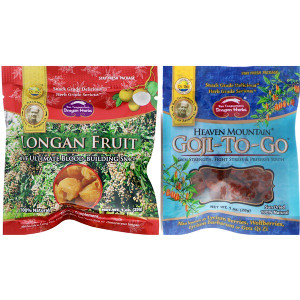 Dragon Herbs, Goji-To-Go & Longan Fruit Combo Pack, 1 oz (28 g) Each