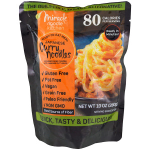 3 PACK of Miracle Noodle, Ready-to-Eat Meal, Japanese Curry Noodles, 10 oz (280 g)