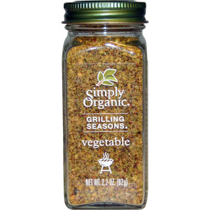3 PACK OF Simply Organic, Grilling Seasons, Vegetable, Organic, 2.2 oz (62 g)