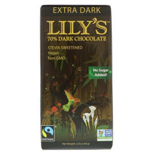 3 PACK of Lilys Dark Chocolate with Stevia Extra Dark -- 2.8 oz
